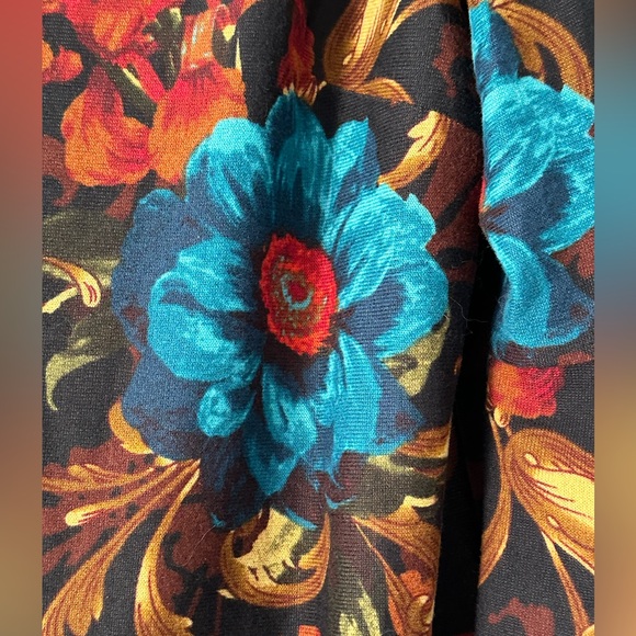 Sandra Darren Floral Bell Sleeve Dress Size XL - Picture 5 of 5